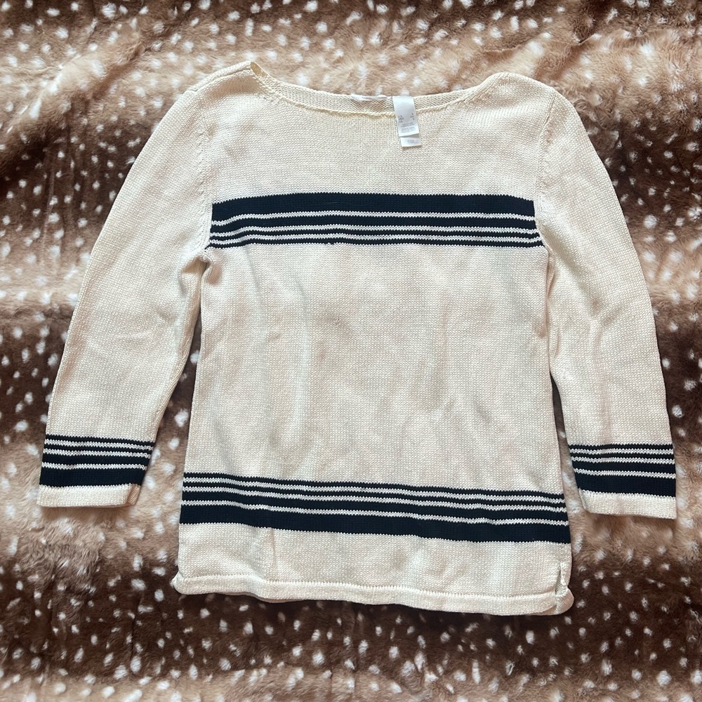 100% cotton black and white knit top